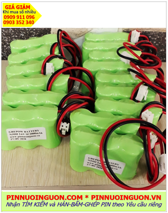 Pin sạc 3.6v SC2000mAh; Pin đèn exit thoát hiểm 3.6v SC2000mAh; Pin đèn sự cố khẩn cấp 3.6v SC2000mAh